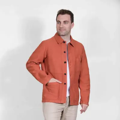 Veste Workwear en Moleskine en Coton Bio 4M/5 - Chanterelle — photo 4