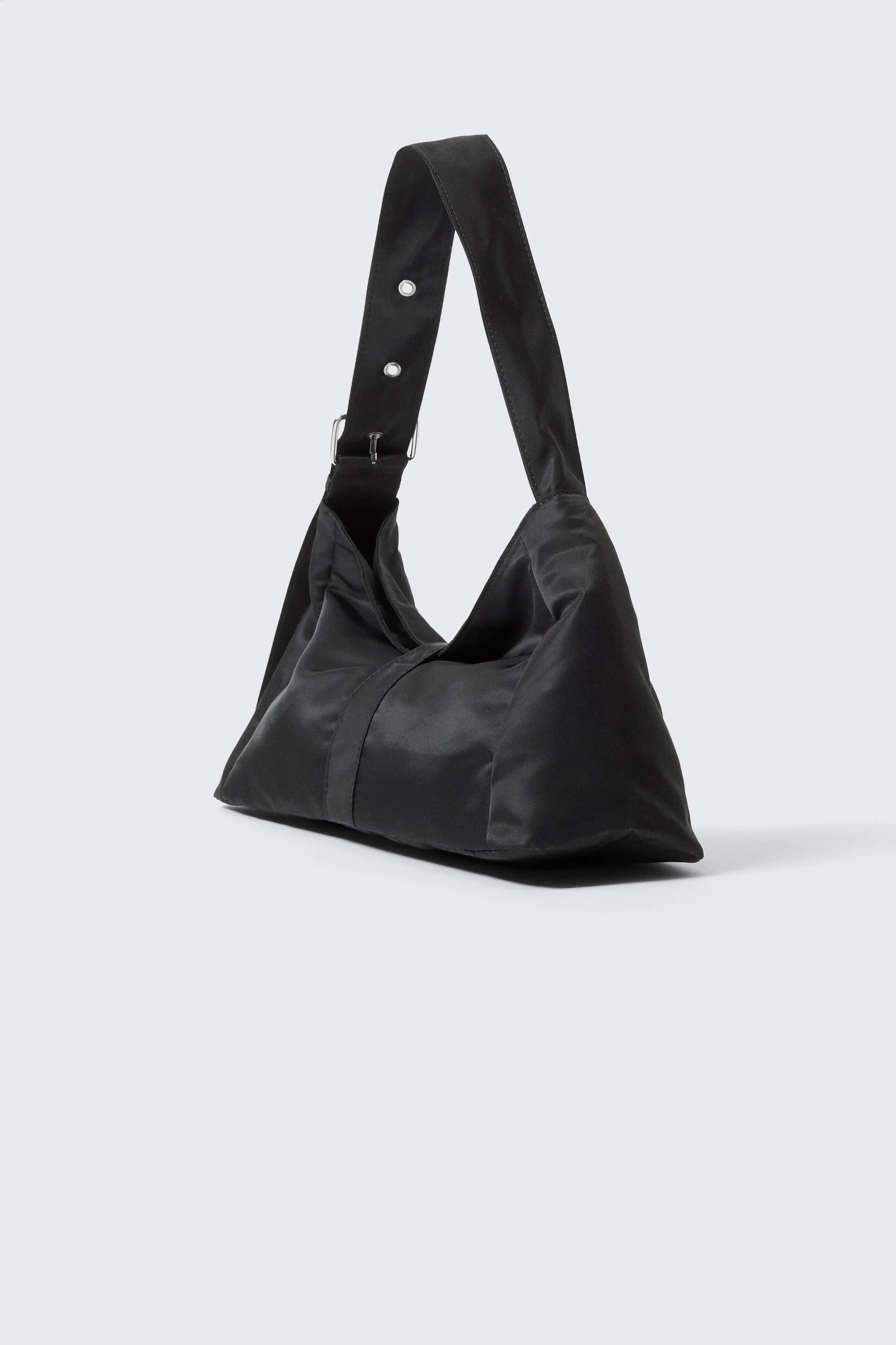 Petit sac à bandoulière à rabat souple - Noir