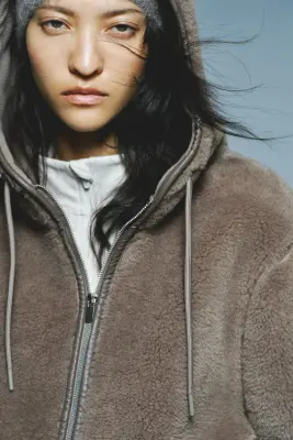 Veste à capuche - Beige foncé — photo 2