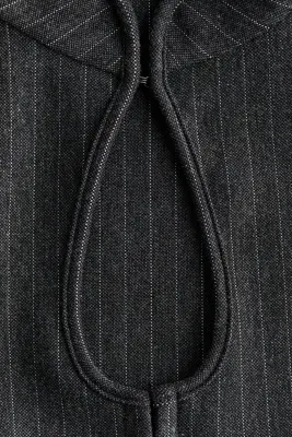Top en piqué avec fente goutte d'eau - Gris foncé/rayures tennis — photo 5