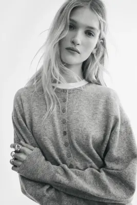Gilet en laine - Gris chiné — photo 1