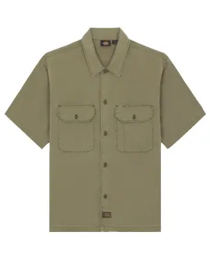 DICKIES CHEMISE MANCHES COURTES Kaki — photo 3