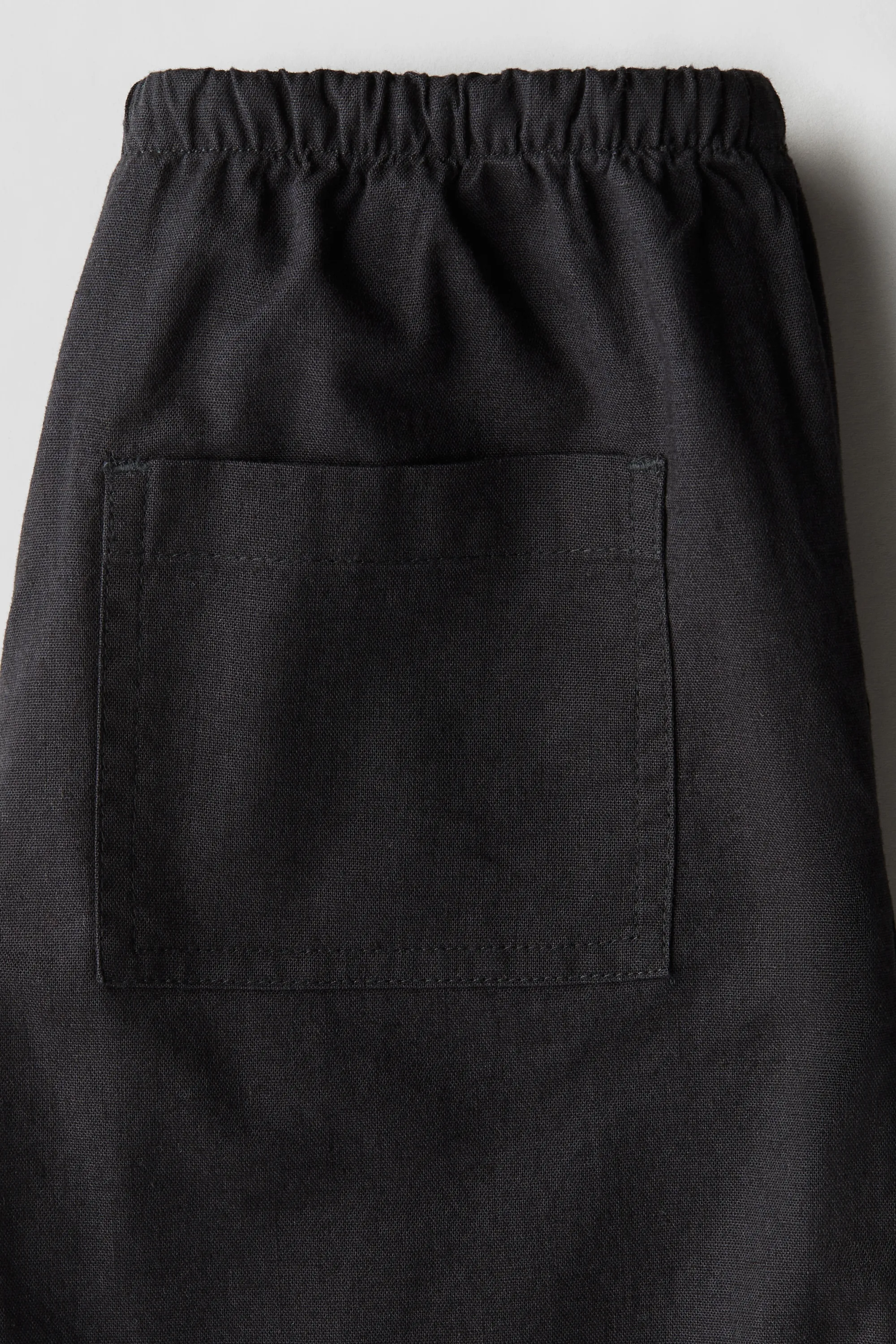 Pantalon en lin mélangé - Gris foncé