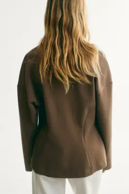 Blazer en jersey - Marron — photo 2