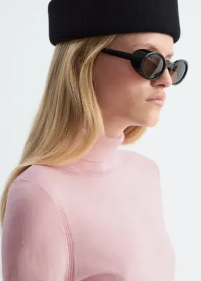 Lunettes de soleil ovales - Noir — photo 1