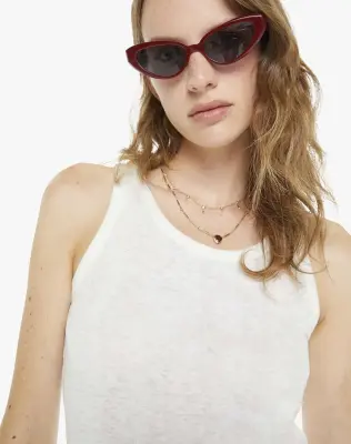 Nouveau ! MOTHER Top The Runner Up Fluff White — photo 2