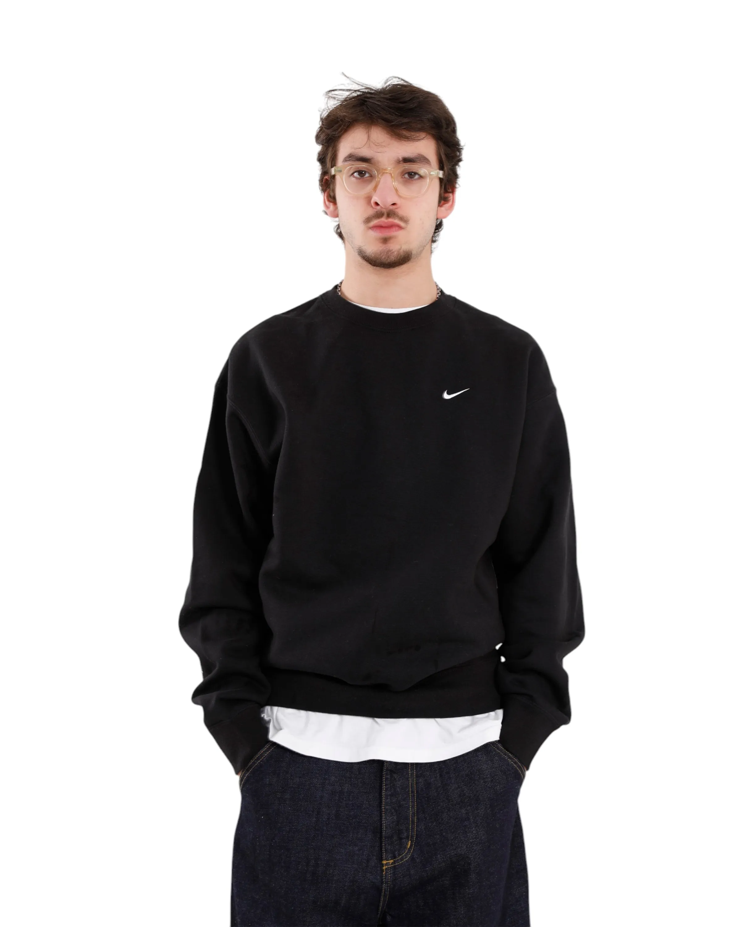 Sweatshirt Solo Swoosh Crewneck Black