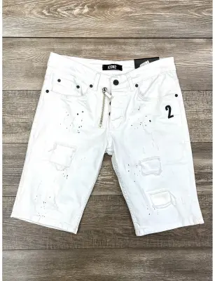 Short Jean ZOOM FLIGHT blanc slim — photo 2
