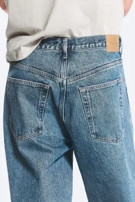 Jean droit et ample taille mi-haute Galaxy - 90s Blue – Bleu moyen — photo 4