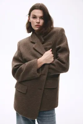 Blazer à fermeture droite - Marron ancien foncé — photo 1