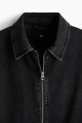Veste utility wear Loose Fit - Noir denim — photo 2