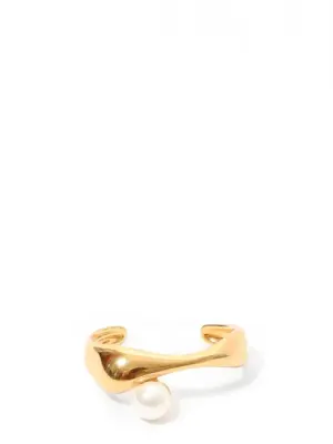 Bracelet DARCEY en laiton doré et perle blanc ivoire Prix boutique 450€ — photo 1