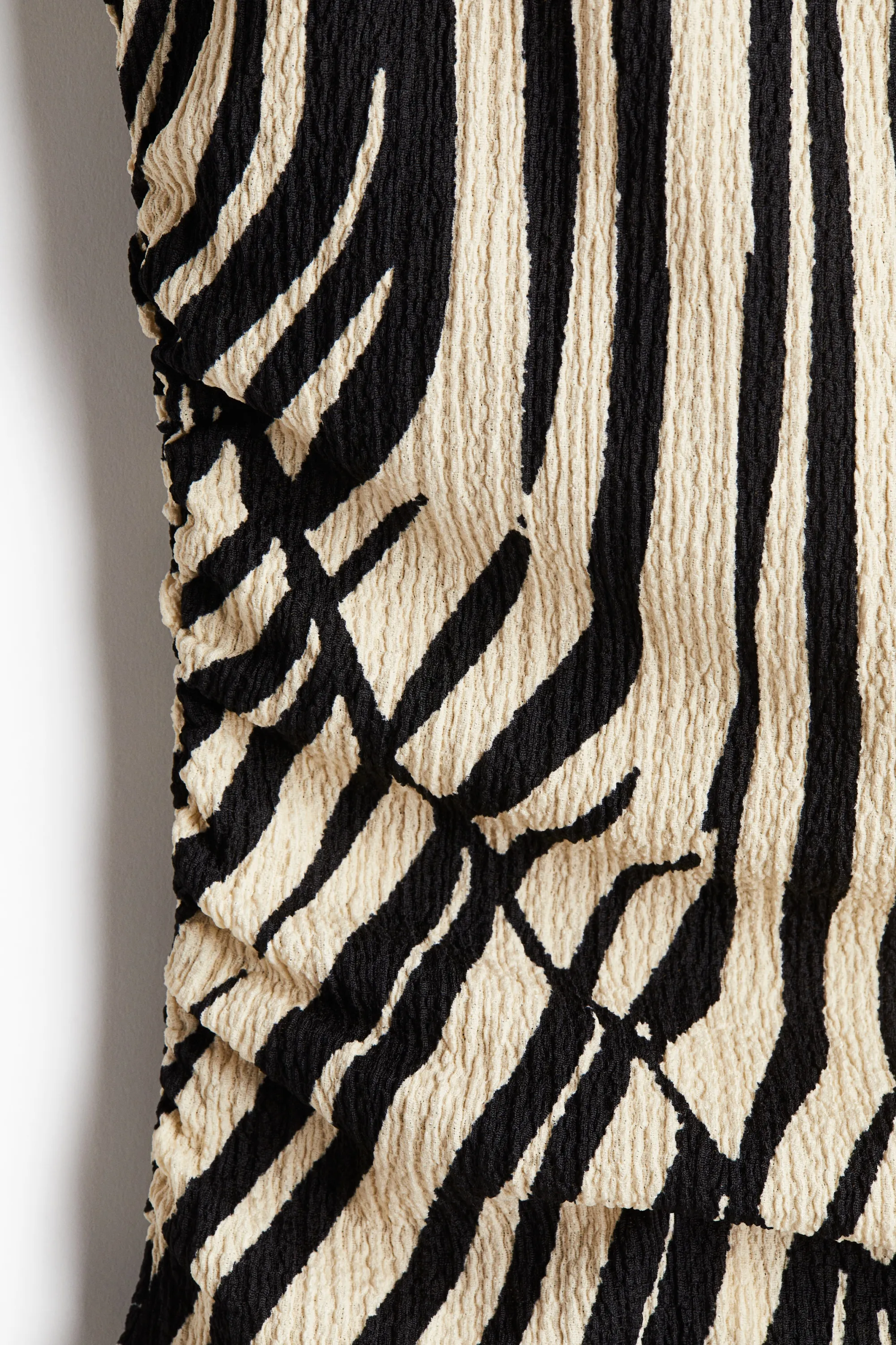 Top en jersey texturé - Noir/motif