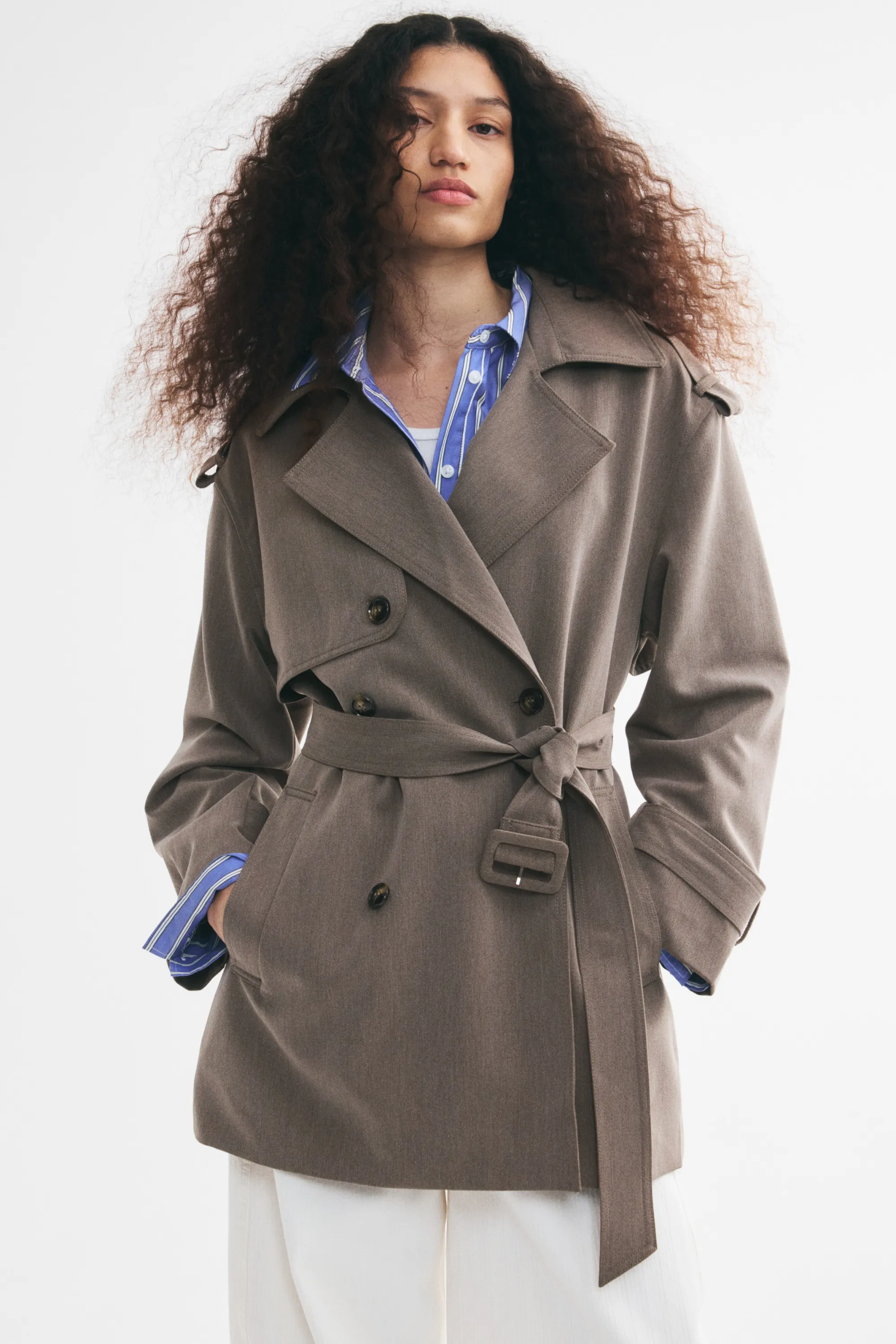Trench-coat court - Taupe