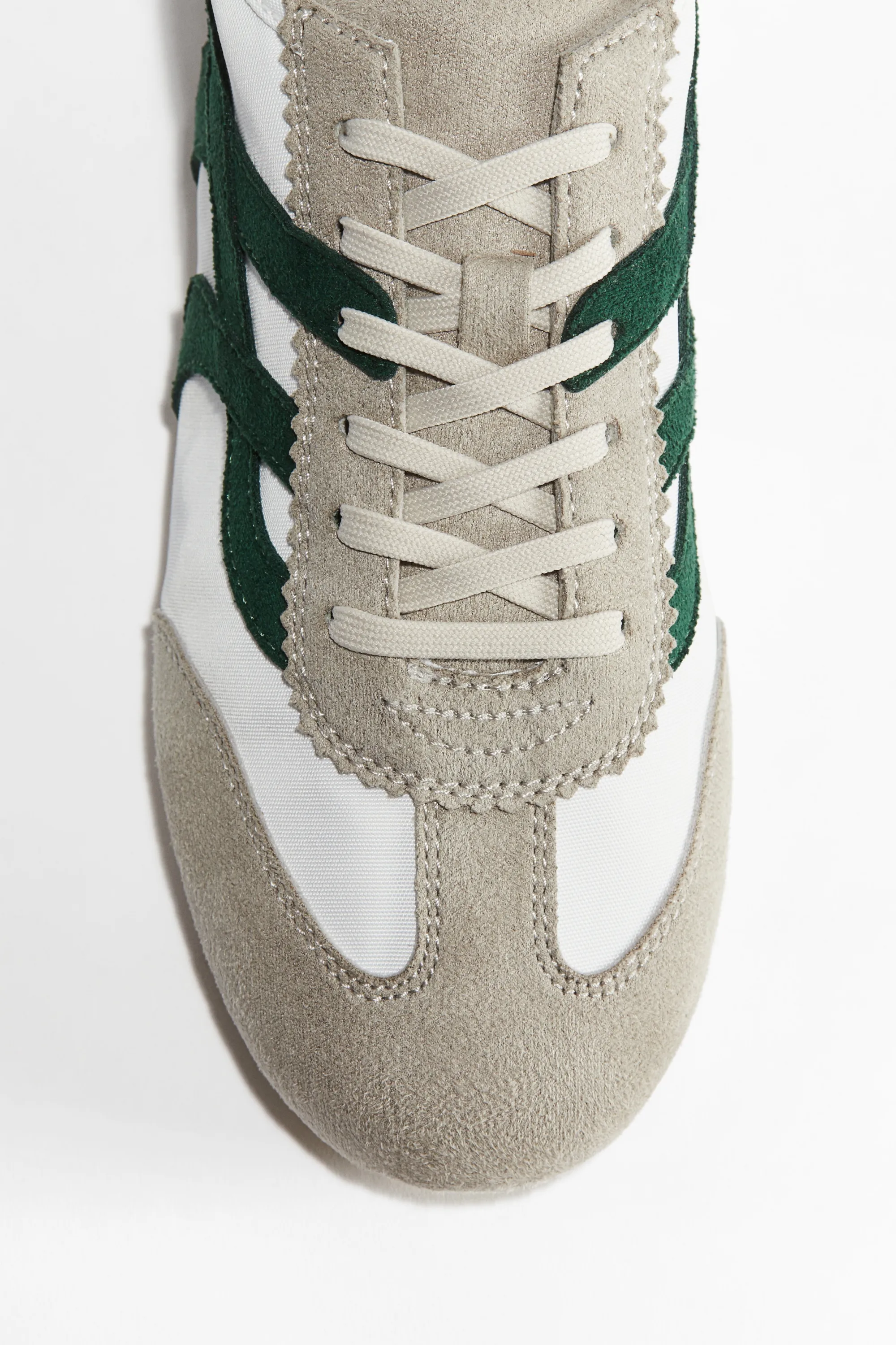 Sneakers - Grège/vert foncé