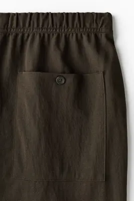 Pantalon Regular Fit en coton mélangé - Marron foncé — photo 5