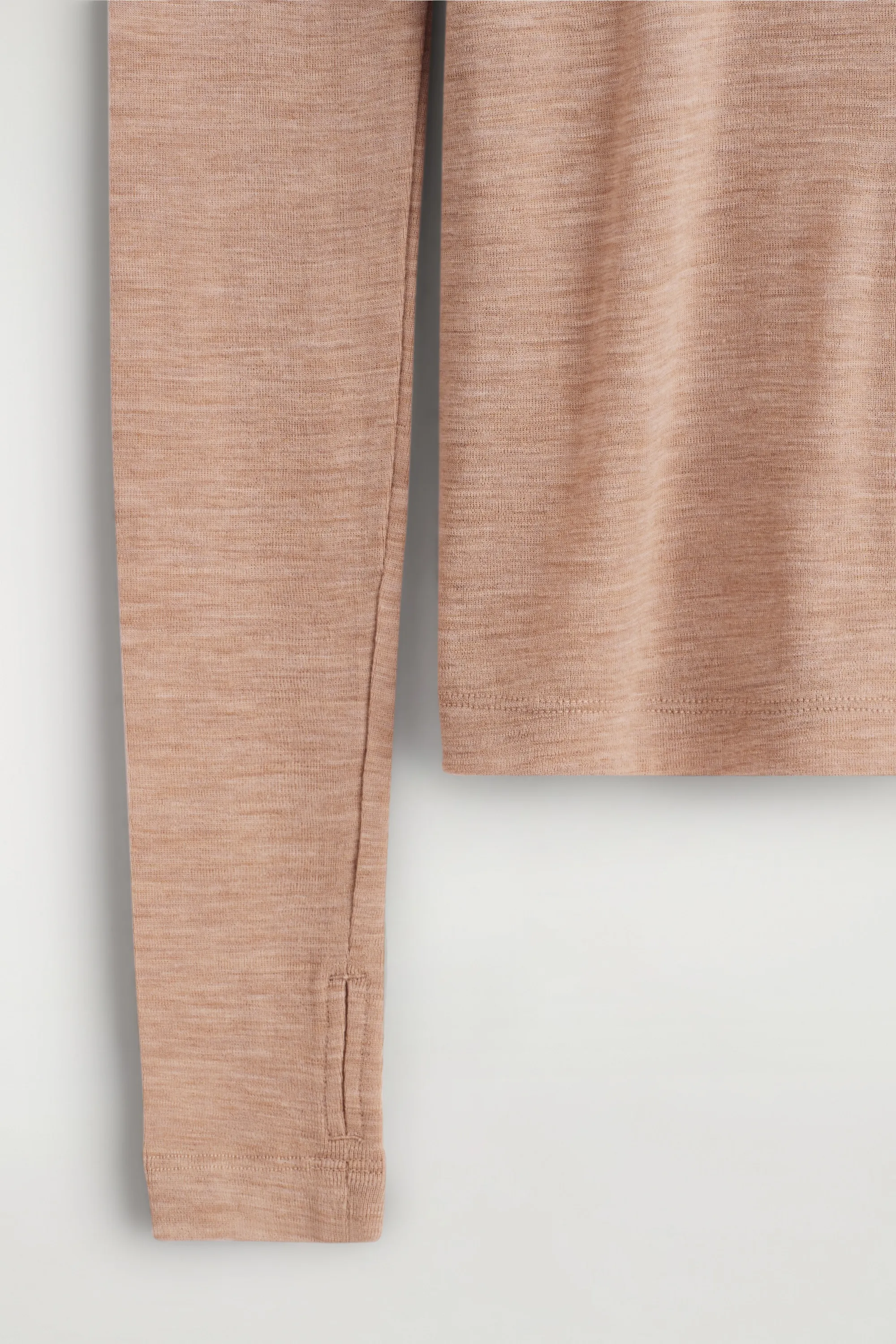 TOP SLIM EN LAINE MÉRINOS - CAMEL CHINÉ