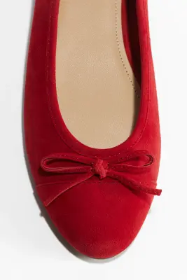 Ballerines en cuir - Rouge — photo 2