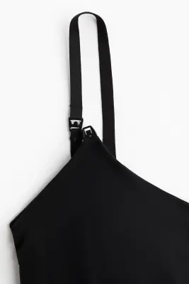 MAMA Top d'allaitement paddé à bretelles fines - Noir — photo 5