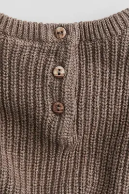Ensemble 2 pièces en maille de coton - Marron clair — photo 2