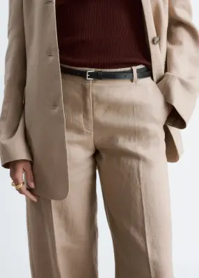 Pantalon habillé en lin - Beige — photo 1