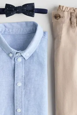 Ensemble habillé 4 pièces - Bleu clair/beige clair — photo 2