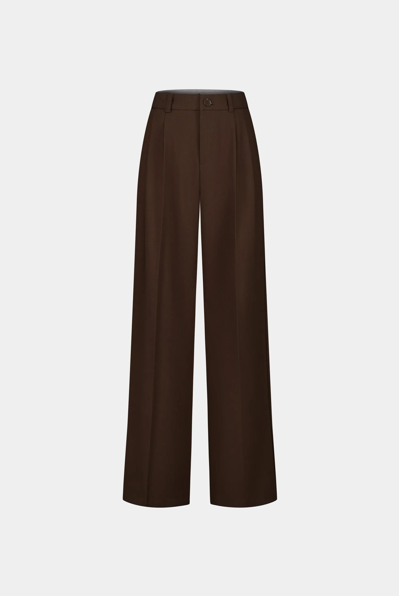PANTALON DROIT À PLIS