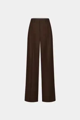 PANTALON DROIT À PLIS — photo 1