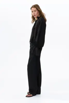 Pantalon chic en lin - Noir — photo 3