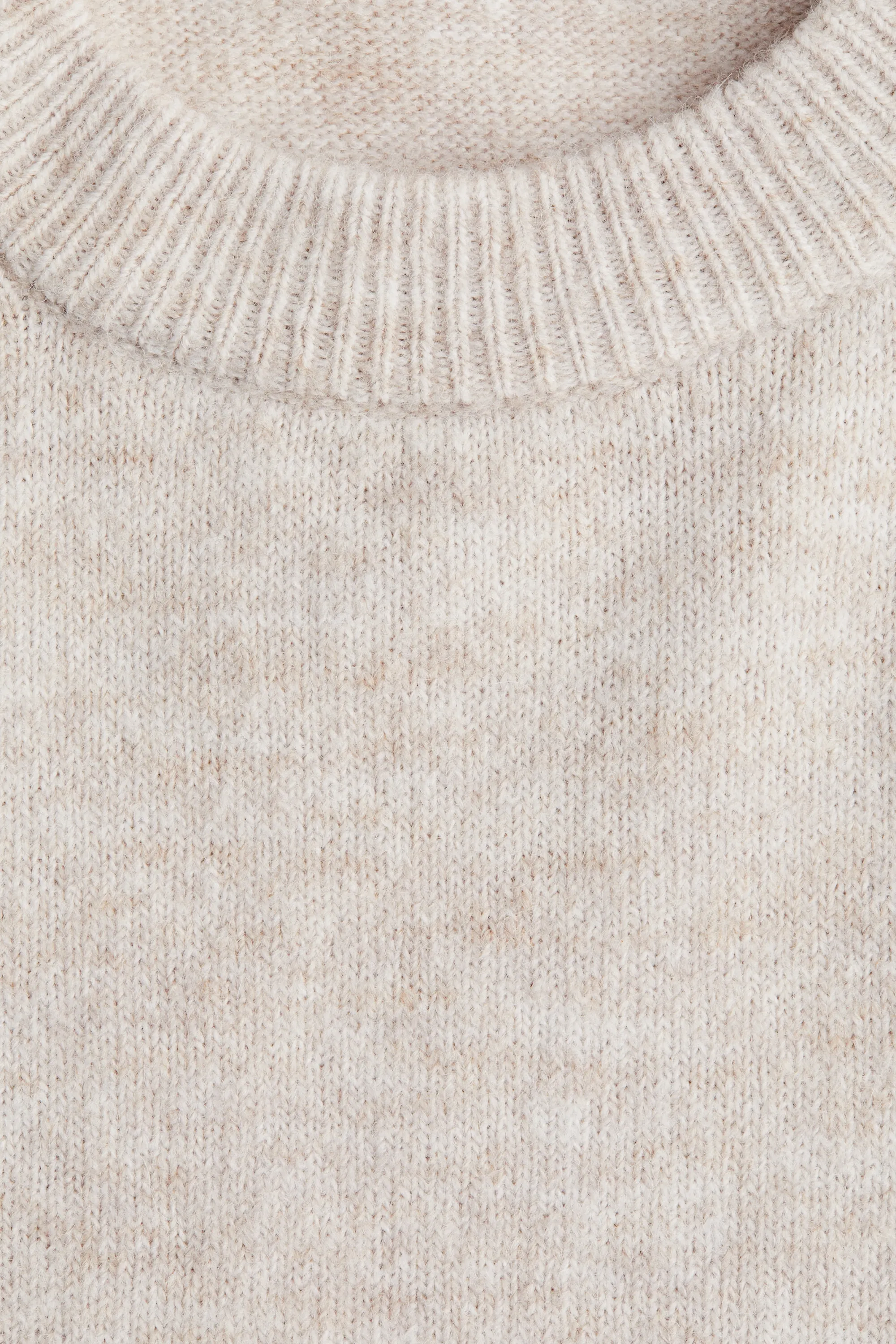 MAMA Pull fendu - Beige clair chiné