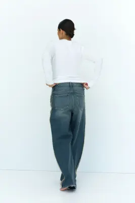 MAMA Low Waist Jeans - Bleu denim foncé — photo 3