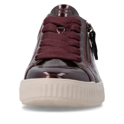 Baskets Remonte D3E07-35 Bordeaux - Vernis Imperméable remonteTEX Grande Pointure Femme — photo 4