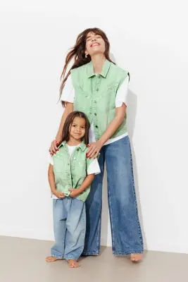 Veste jean color LEONIE enfant — photo 2