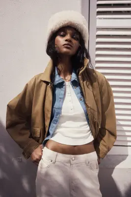 Veste matelassée - Beige foncé — photo 1