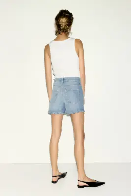 Short en denim - Bleu denim clair — photo 3