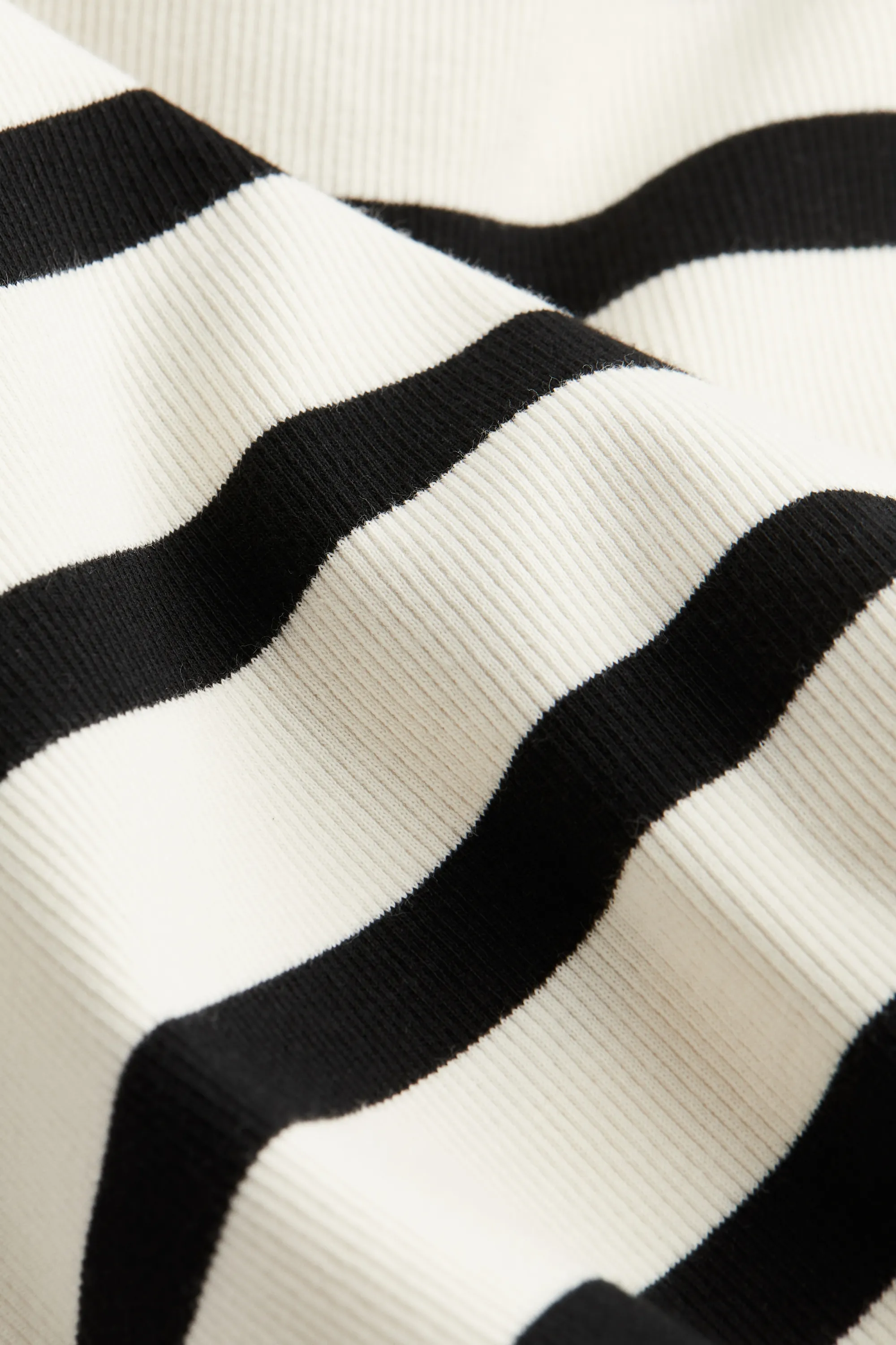 Robe tube côtelée - Blanc/rayures noires