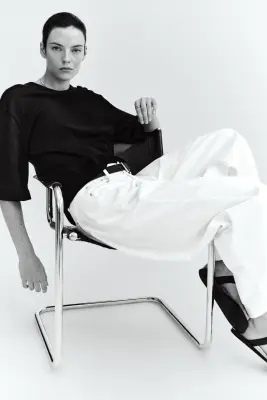 T-shirt en laine mérinos - Noir — photo 3