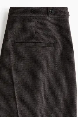 Pantalon chic en twill - Marron/motif pied-de-poule — photo 5