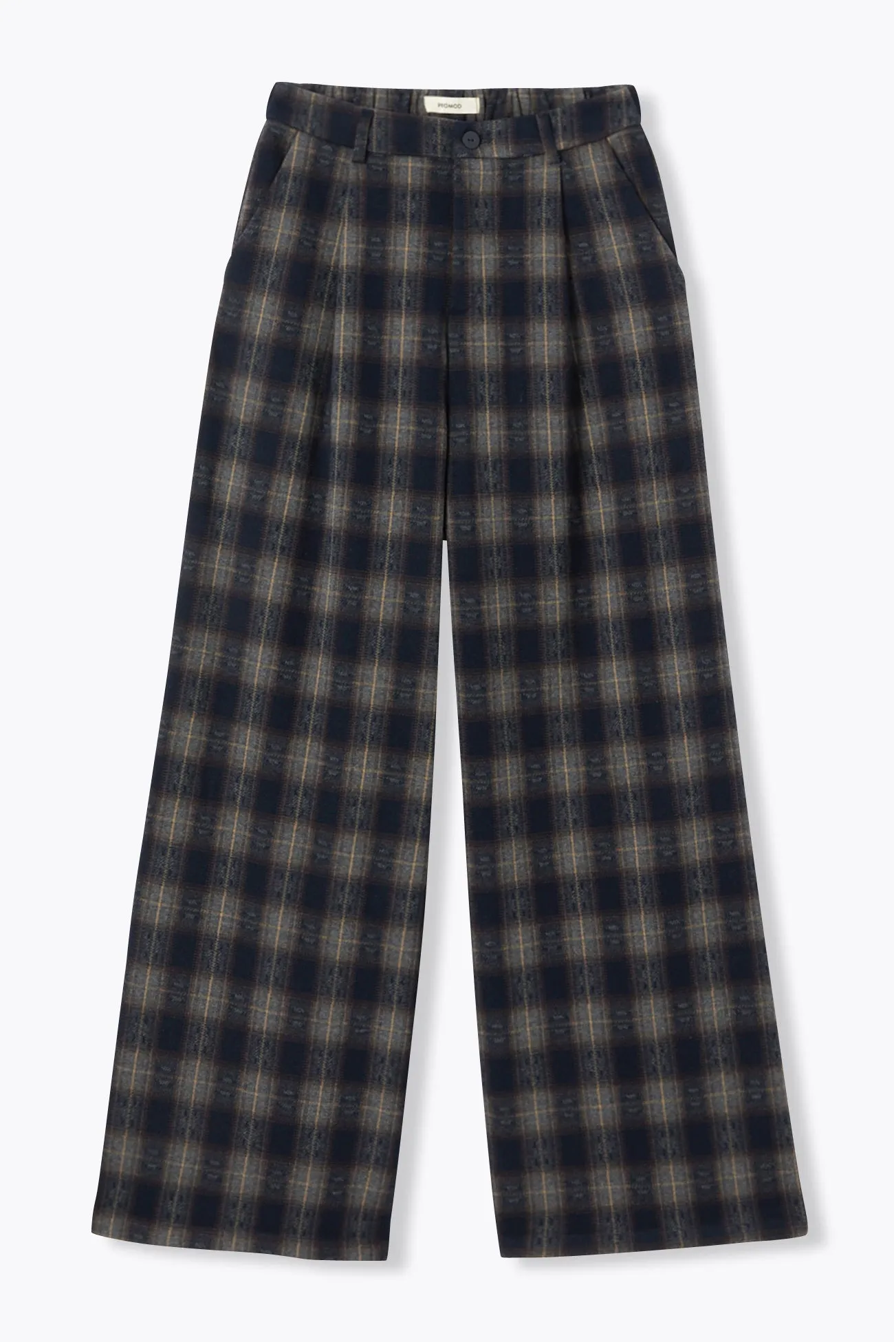 Pantalon large à carreaux