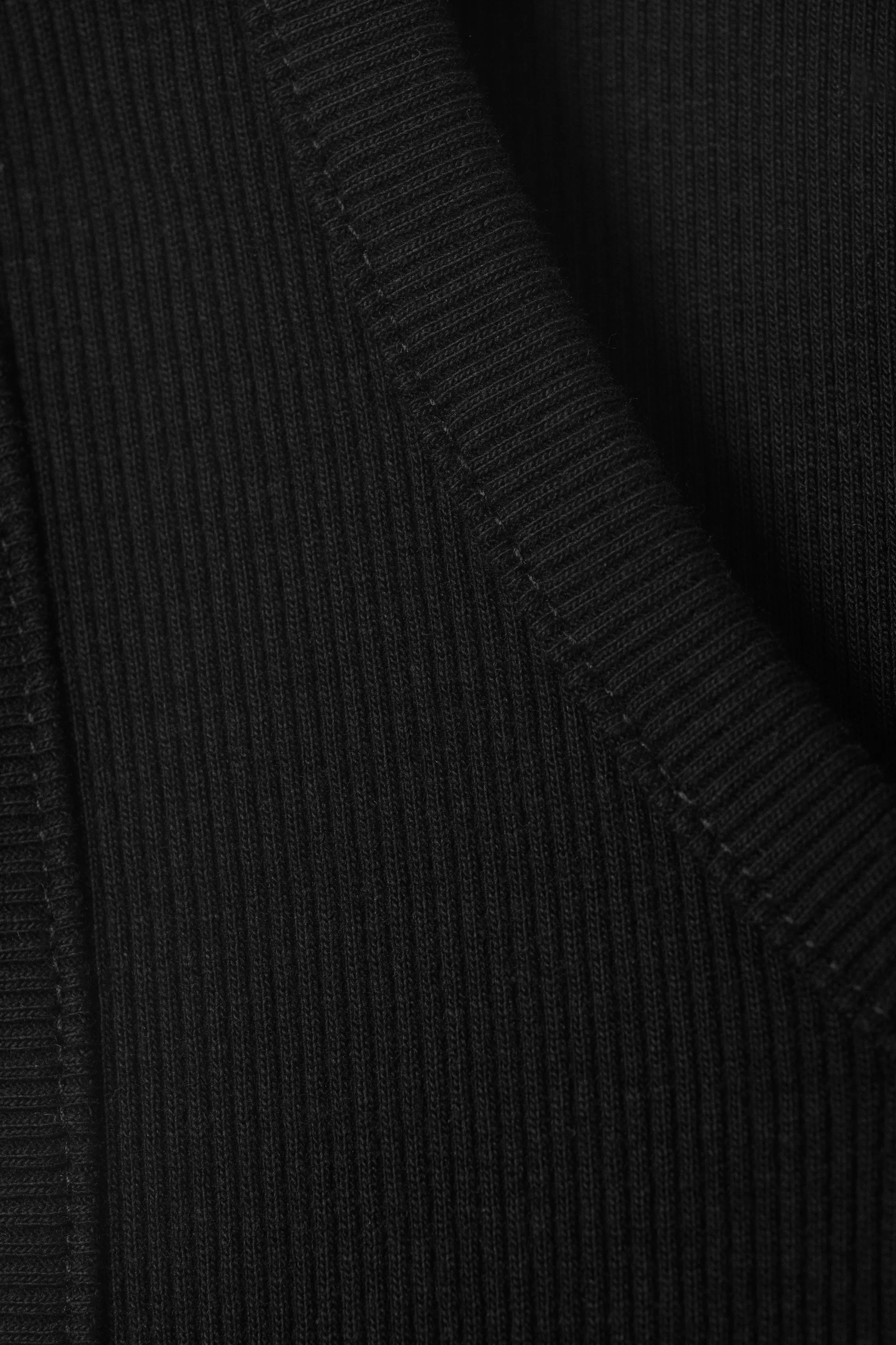 Débardeur côtelé classique - Noir