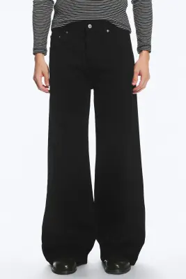 Jean large ample taille standard unisexe Solar - Noir — photo 1