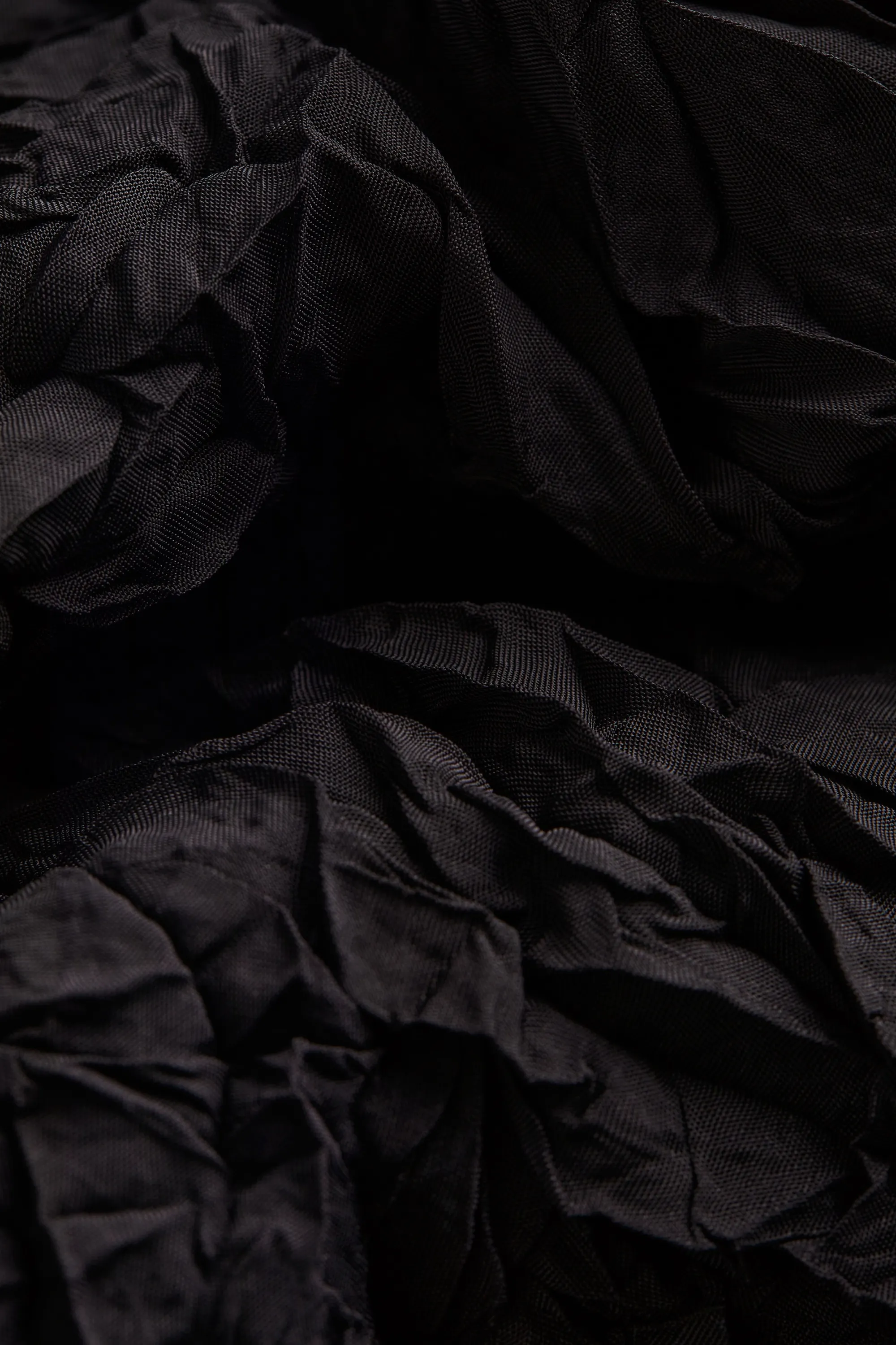 Robe portefeuille en tissu texturé - Noir