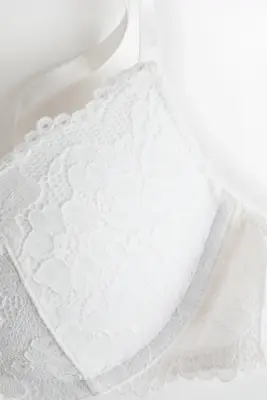 Soutien-gorge super push-up en dentelle - Blanc — photo 4