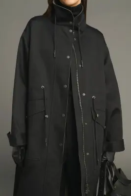 MANTEAU LUCE NOIR/BEIGE — photo 3