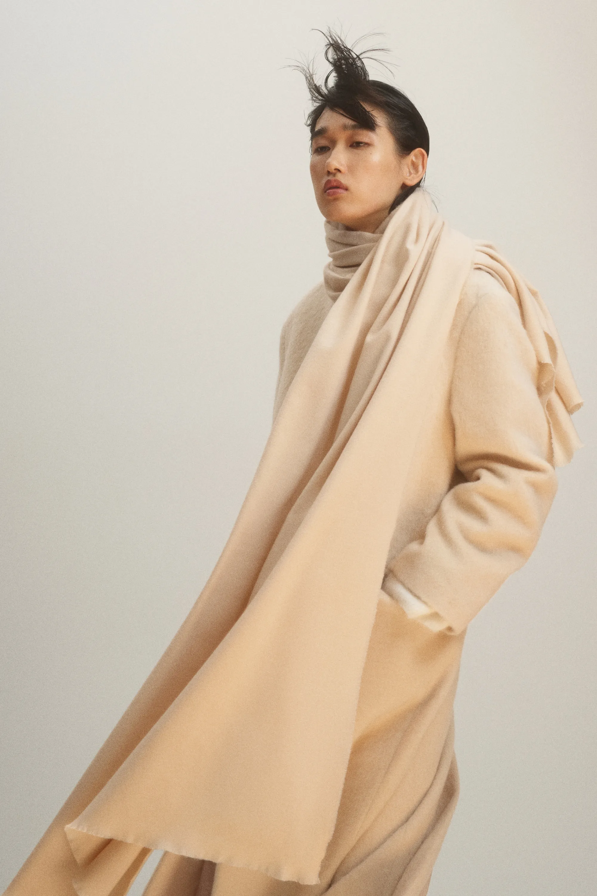 Écharpe plaid - Beige