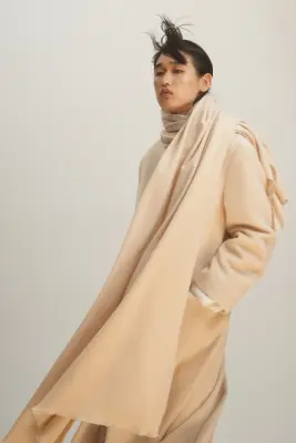 Écharpe plaid - Beige — photo 1