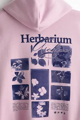 Hoodie imprimé Loose Fit - Rose ancien/Herbarium Archives — photo 5