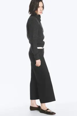 Cropped suiting trousers - Gris foncé à carreaux — photo 3