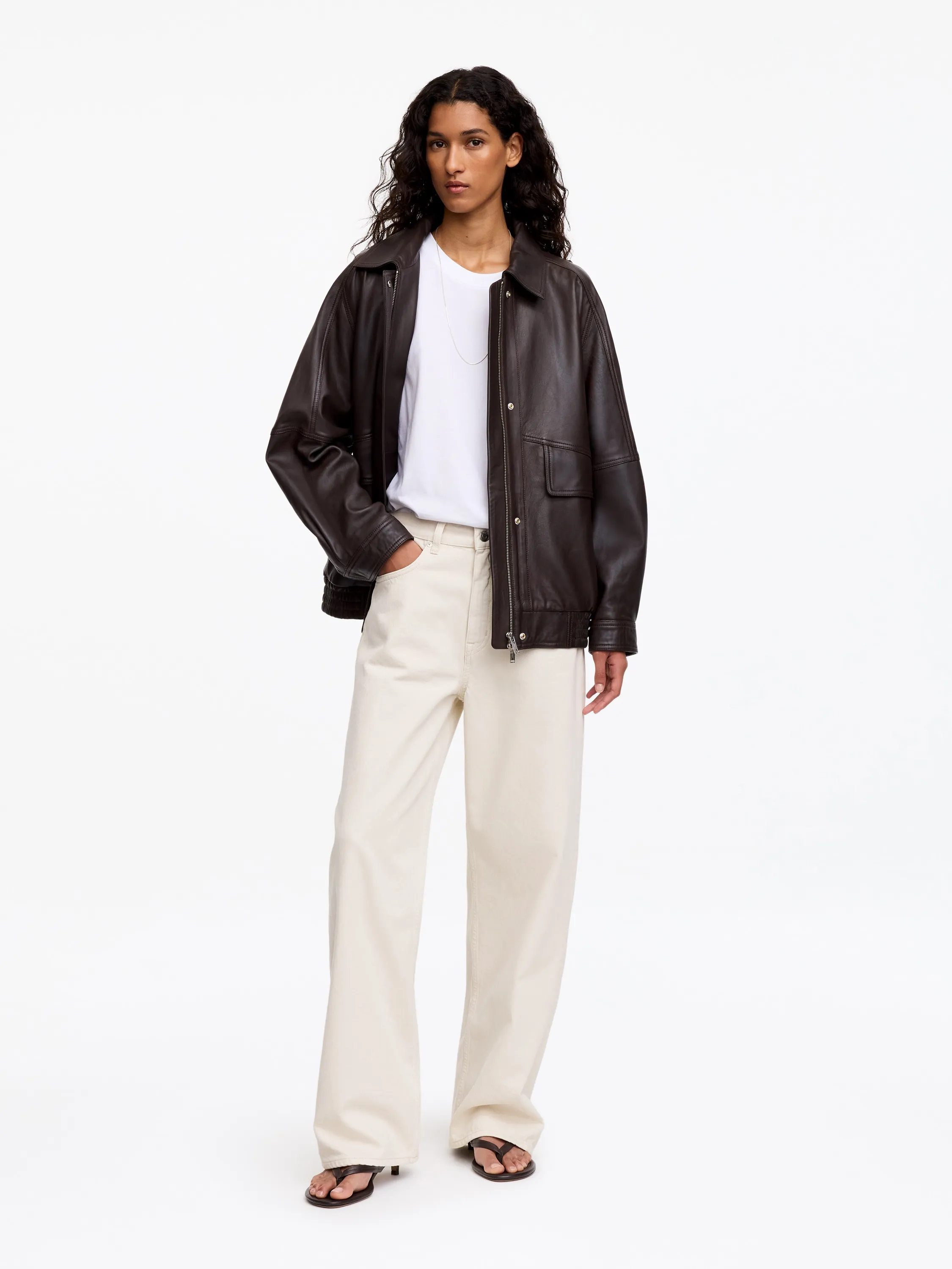 Jean ample CORAL - Blanc cassé