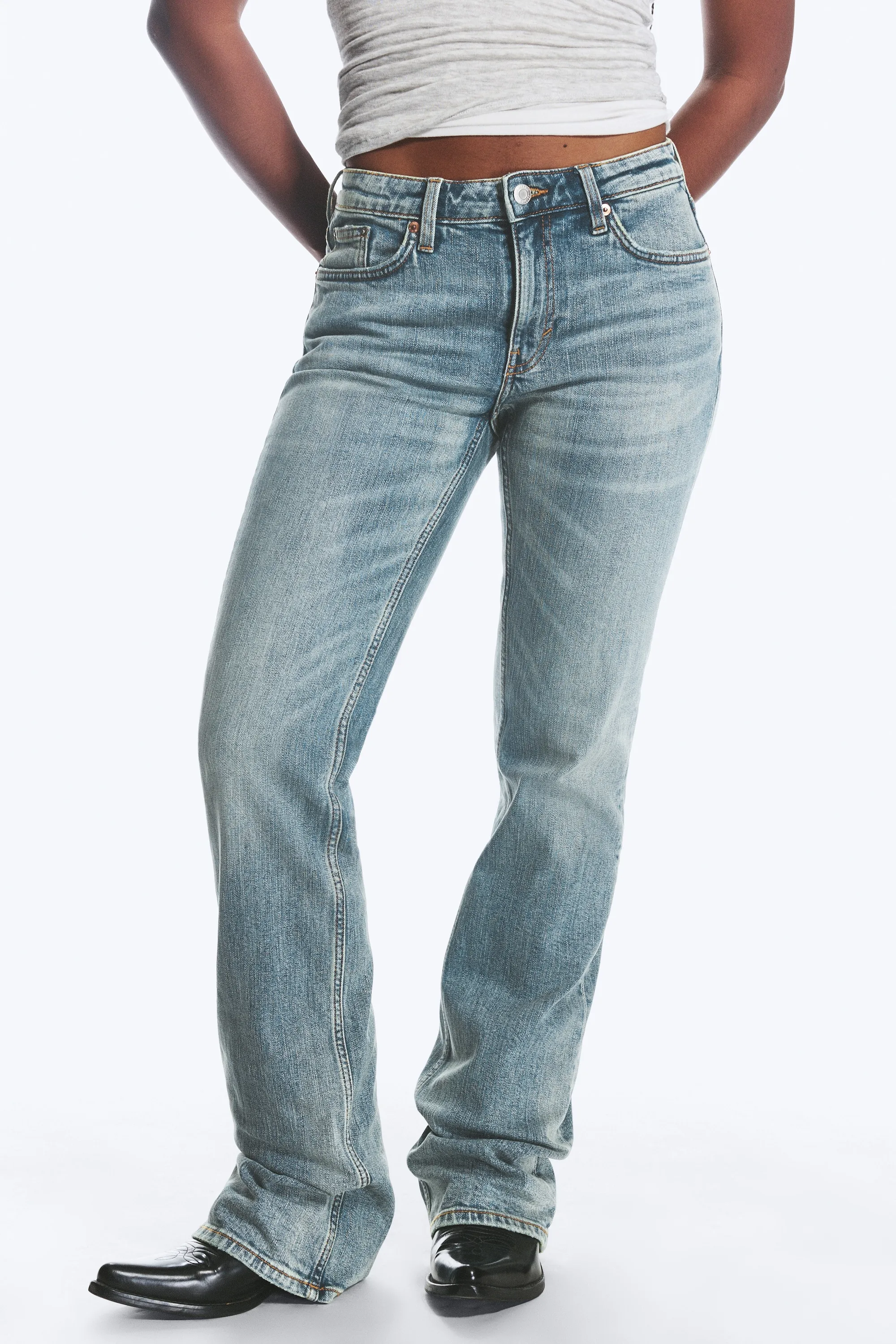 Jean bootcut slim taille mi-haute Tension - Perseus Blue - Bleu moyen